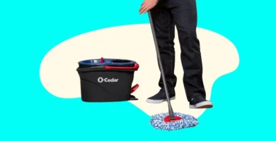 The bestselling O-Cedar EasyWring RinseClean Spin Mop includes a microfiber mop and bucket, featuring a unique two-tank system that keeps clean and dirty water separate, preventing the spread of dirt on your floors.