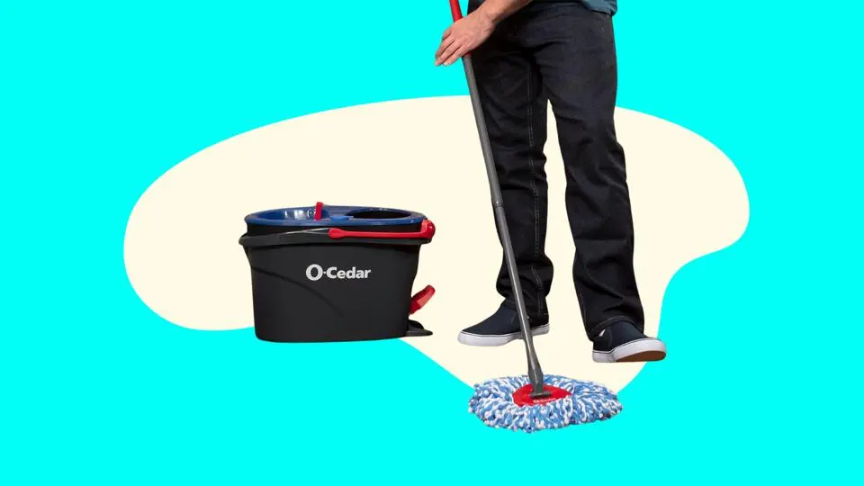 The bestselling O-Cedar EasyWring RinseClean Spin Mop includes a microfiber mop and bucket, featuring a unique two-tank system that keeps clean and dirty water separate, preventing the spread of dirt on your floors.