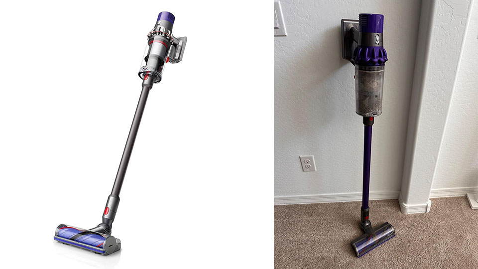 The Dyson Cyclone V10 Animal offers impressive power in a lightweight design, weighing just 5.7 pounds.